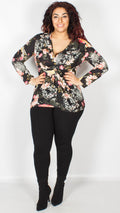 Hailey Floral Front Twist Top