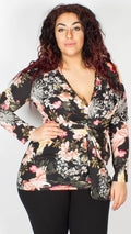 Hailey Floral Front Twist Top