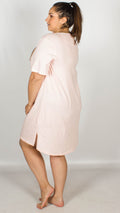 Reid Floral Trim Short Sleeve Nightdress Pink