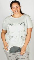 Rayen 'Meow' Print Pyjama Set