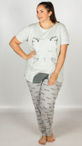 Rayen 'Meow' Print Pyjama Set