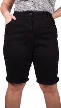 CurveWow Basic Denim Shorts Black