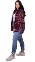 Julie Checked Flannel Shirt Red