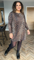 CurveWow Swing Dress Leopard Print
