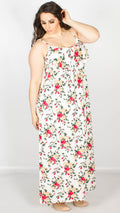 Alexis Floral White Strappy Maxi Dress