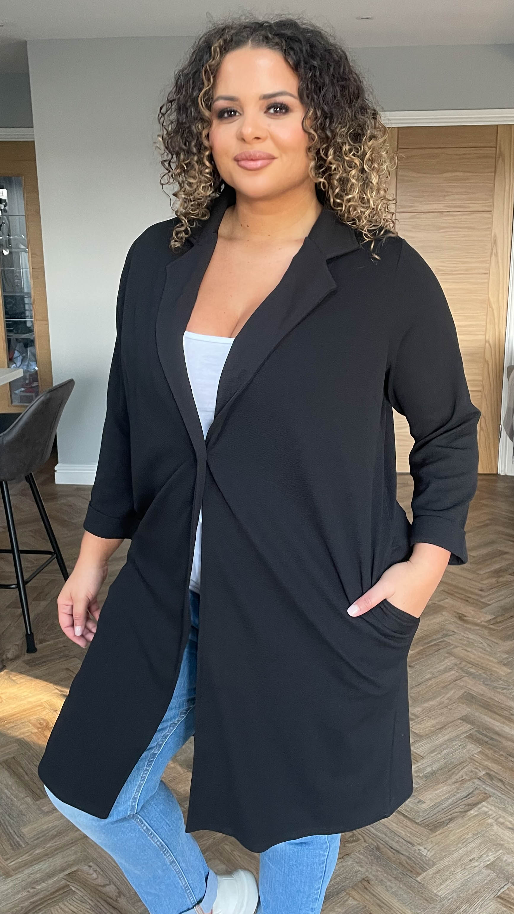 CurveWow Blazer Jacket Black