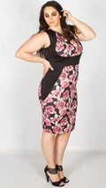 Maria Pink Floral Sleeveless Bodycon Dress