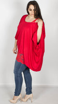 Daisy 2 in 1 Batwing Lounge Top Red