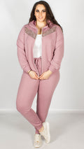 Poppy Pink Sequin Hood Lounge Jacket
