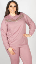 Poppy Sequin Detail Lounge Top Pink