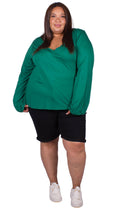 CurveWow V-Neck Swing Top Green