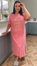 CurveWow Pink 'Born to Sparkle…' Nightgown