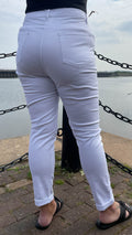 CurveWow Mom Jeans - White