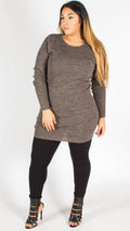 Zaire Charcoal Long Sleeve Knitted Jumper