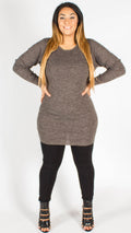 Zaire Charcoal Long Sleeve Knitted Jumper