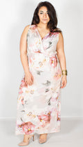 Annette Floral Maxi Dress Pink and Purple