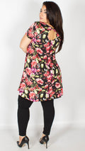 Piper Floral Print Cut Out Back Swing Dress