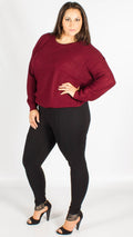 Sedonia Berry Long Sleeve Knitted Jumper