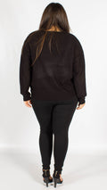Sedonia Black Long Sleeve Knitted Jumper