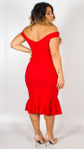 Aires Mainline Fishtail Dress Red
