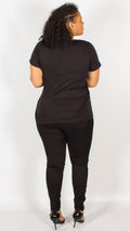 Zurich Black Short Sleeve Scoop Neck T-Shirt