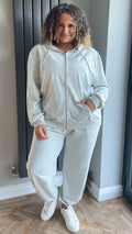 CurveWow Zip Through Hoodie Grey Marl
