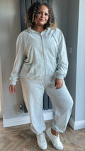 CurveWow Zip Through Hoodie Grey Marl