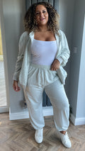 CurveWow Zip Through Hoodie Grey Marl