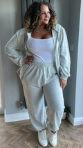 CurveWow Zip Through Hoodie Grey Marl