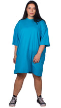 CurveWow Oversized T-Shirt Dress Teal