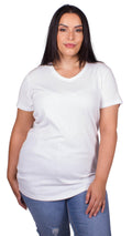 CurveWow V-Neck T-Shirt White