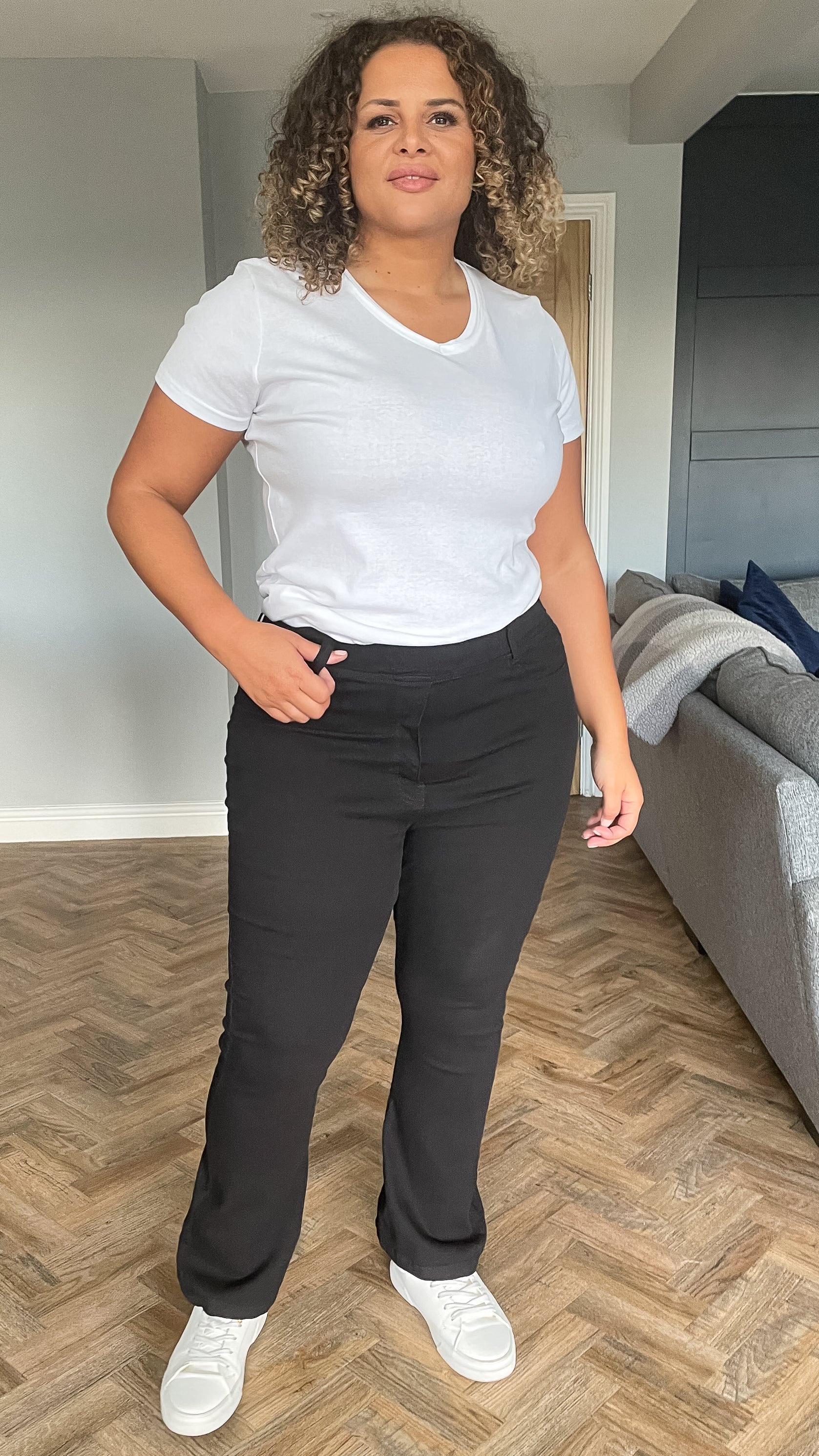 CurveWow Boot Cut Jeggings Black