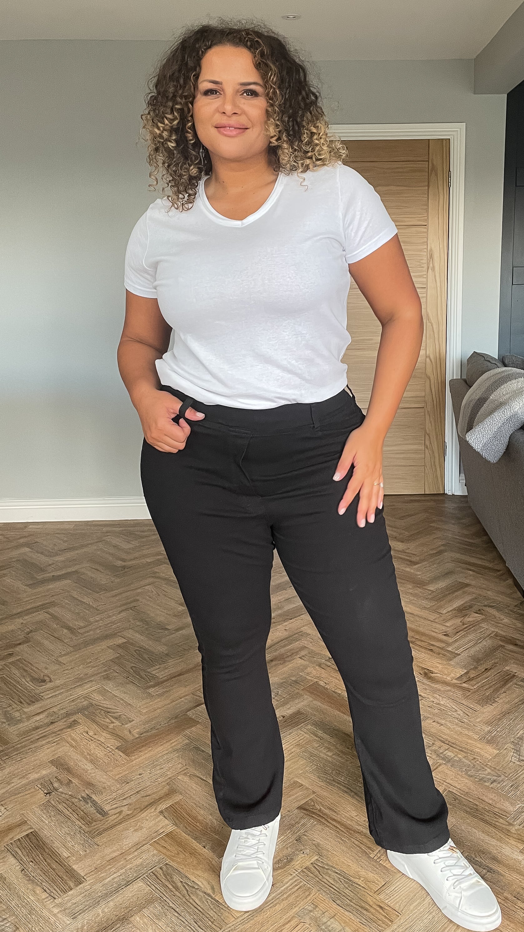 CurveWow Boot Cut Jeggings Black