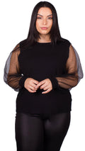 CurveWow Knitted Jumper Black