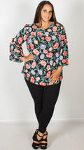 Dawn Floral Print Blouse with Frill Detail