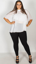 Carly White Sheer Double Layer Top