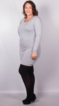 Alexandra Grey Knitted Jumper Dress