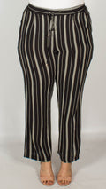 Blair Black and White Pinstripe Trousers