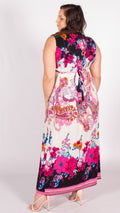Fuchsia Paisley Maxi Dress