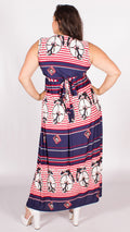 Leah Anchor Print Maxi Dress