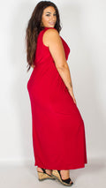CurveWow Red Maxi Dress