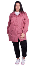 Maeve Shower Proof Hooded Mac Pink