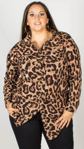 Tania Leopard Print Longline Shirt