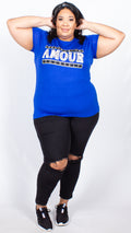 Paige Amour Print Blue T-shirt