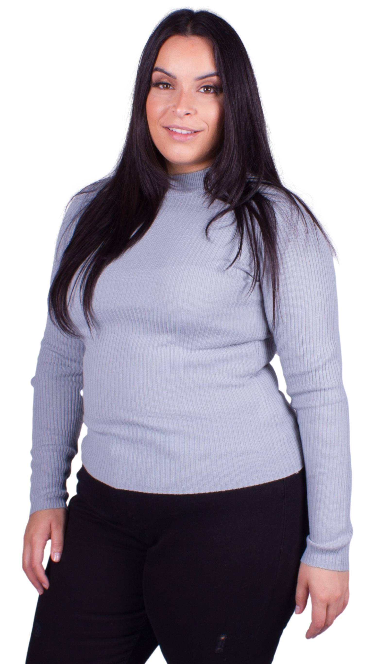 Ariella Ribbed Knit Turtleneck Jumper Blue