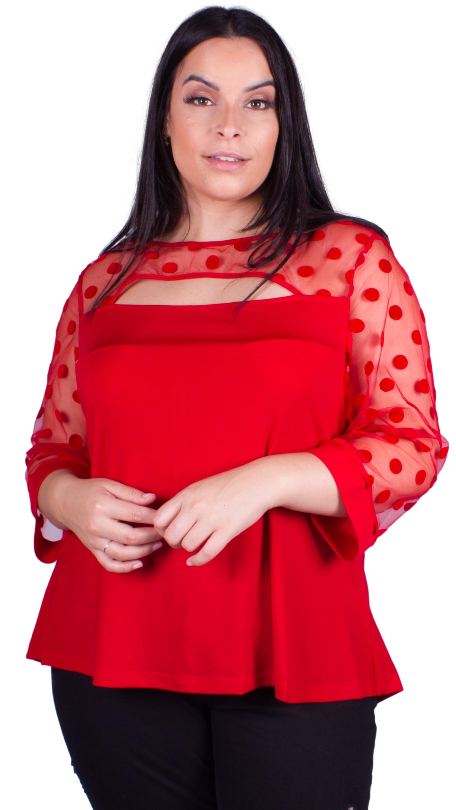 CurveWow Cut-Out Tunic Red