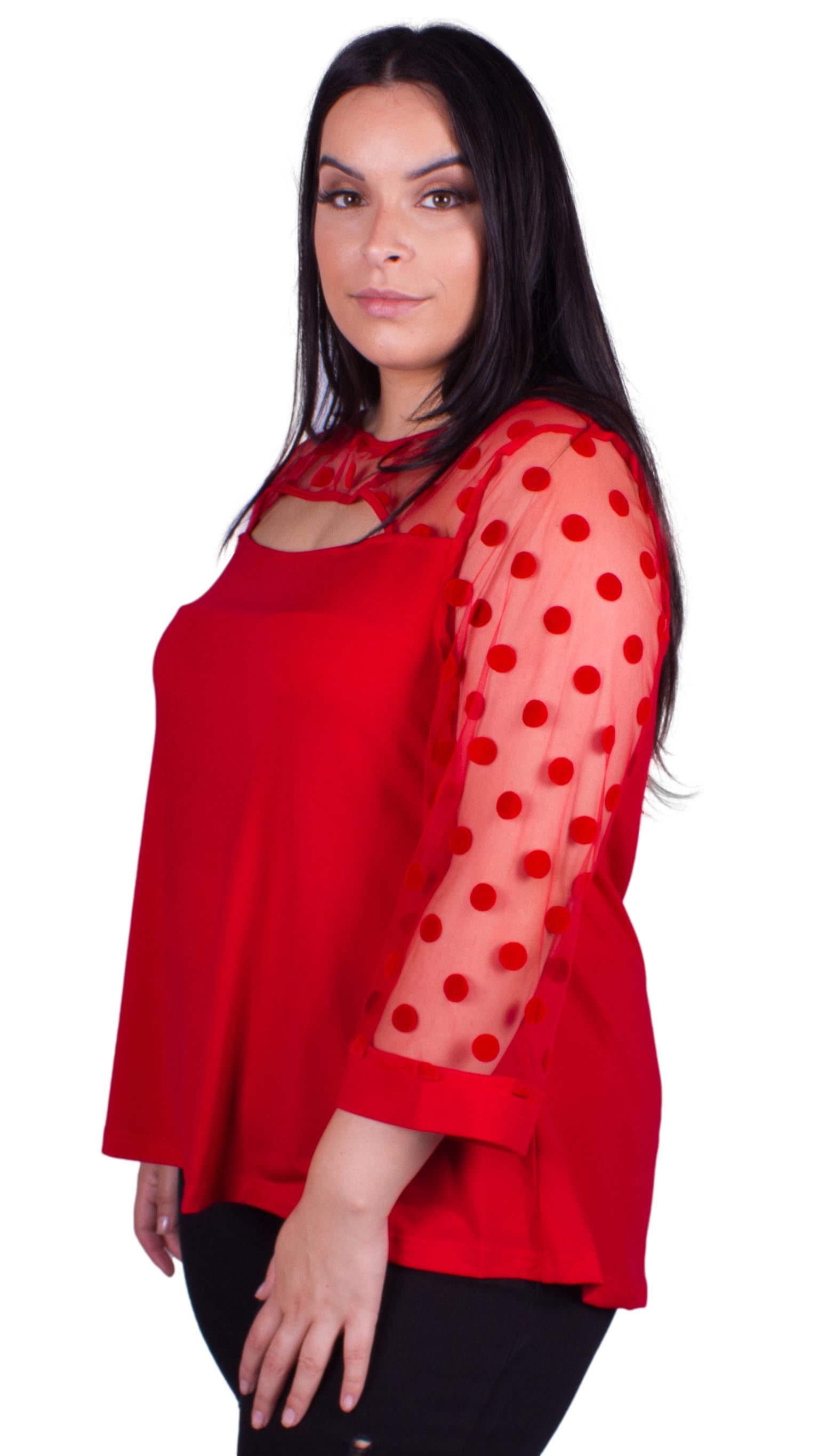 CurveWow Cut-Out Tunic Red