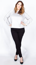 Isabelle Frill Long Sleeve Shimmer Top