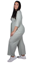 CurveWow Ribbed Lounge Trousers Sage