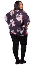 Madelynn Floral Batwing Top with Frill Detail
